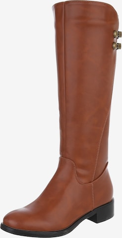 Ital-Design Stiefel in Beige: Vorderseite