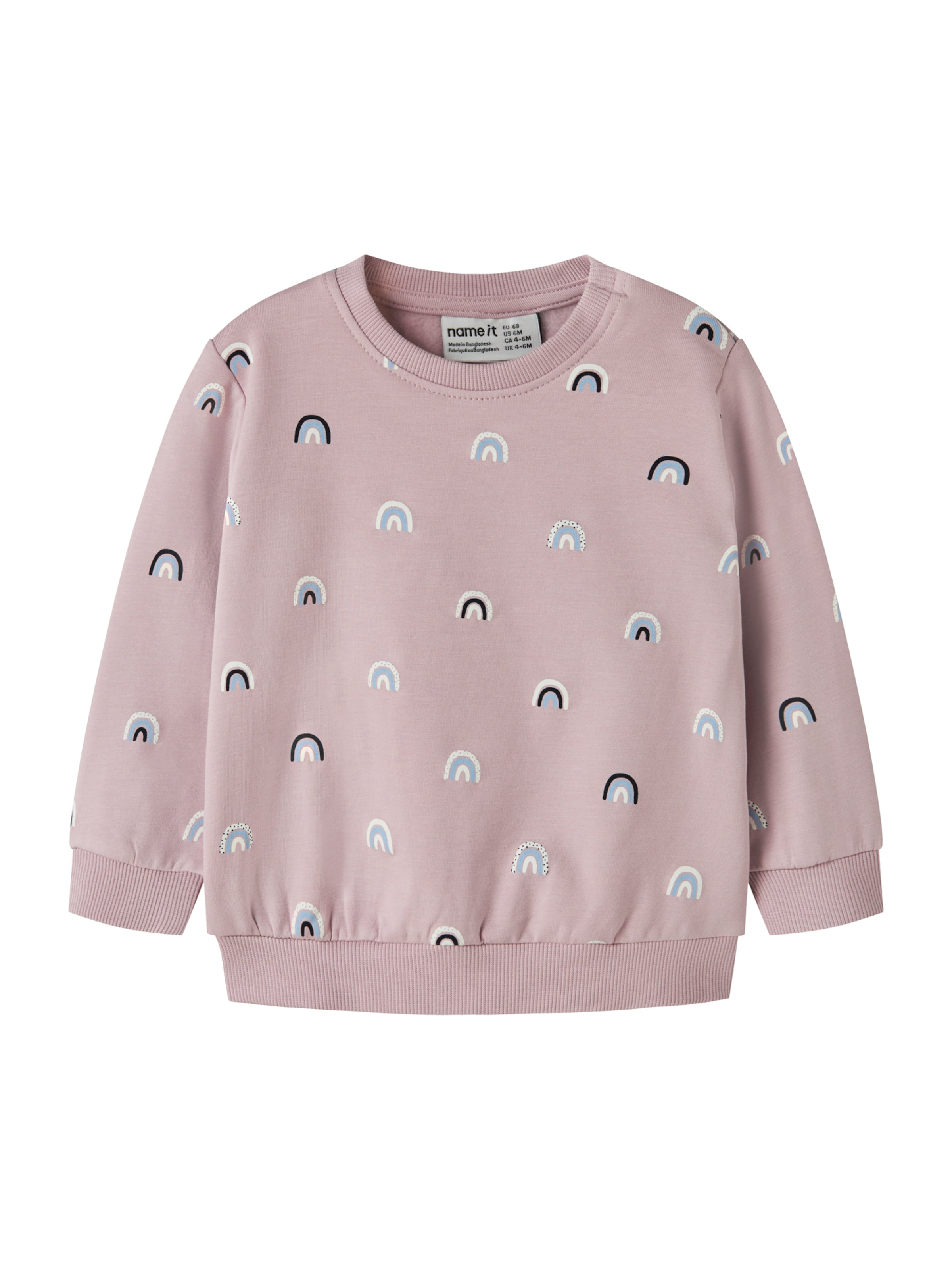 NAME IT Свитшот 'NBFVIMONE' в Лиловый: спереди