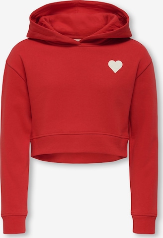 Sweat-shirt ONLY GIRLS en rouge : devant