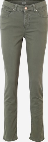 MAC Slimfit Spodnie 'Melanie' w kolorze zielony: przód