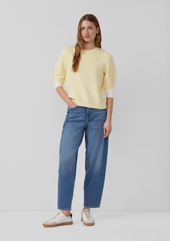 s.Oliver Sweatshirt in Geel: voorkant