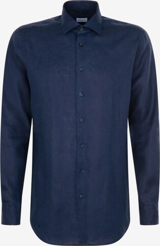 Coupe regular Chemise business SEIDENSTICKER en bleu : devant