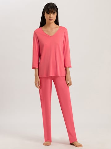 Hanro Pyjama ' Rosa ' in Roze: voorkant