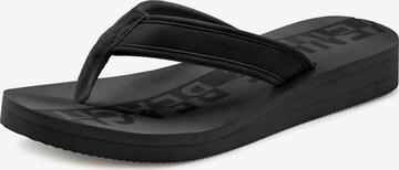 VENICE BEACH T-Bar Sandals in Black: front