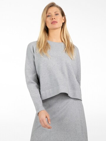 APART Oversized Pullover aus softer Viskose Mischung mit Kaschmir in Grau: predná strana