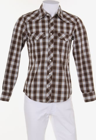 H&M Button Up Shirt in S in Brown: front