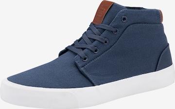 Ombre High-Top Sneakers in Blue: front