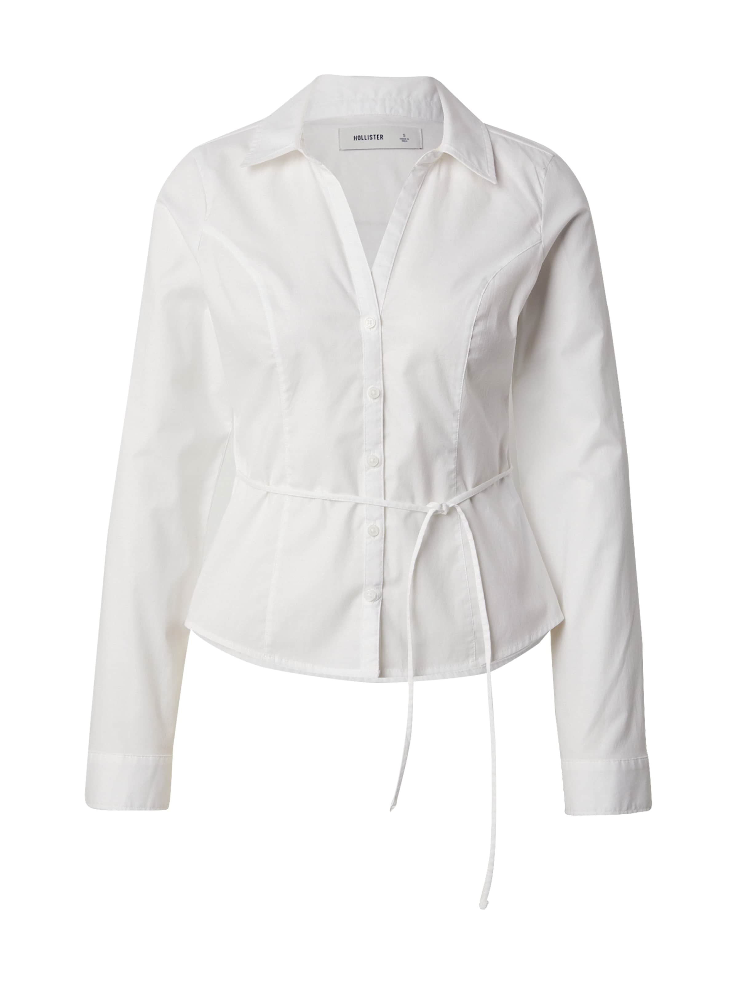 HOLLISTER Μπλούζα σε λευκό: μπροστά