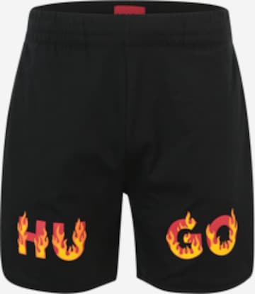 HUGO Red Pyjamabroek 'Flames' in Zwart: voorkant