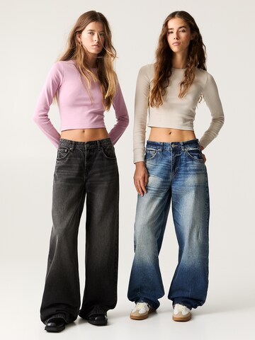 Pull&Bear Koszulka w kolorze beżowy: przód