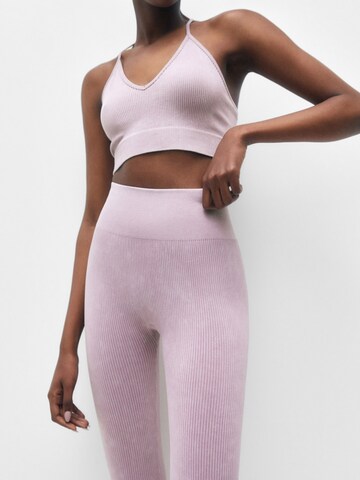 Coupe slim Leggings Pull&Bear en violet