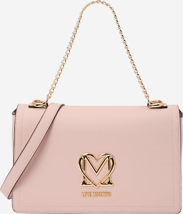 Love Moschino - Mala de ombro 'SUPER GOLD' em rosa: frente