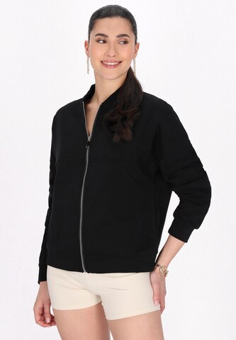 faina Athlsr Sweatvest in Zwart: voorkant