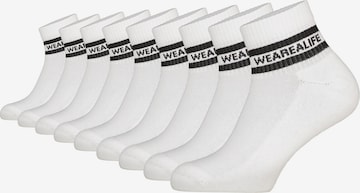 Calzino 'RikaAK' di alife & kickin in bianco: frontale