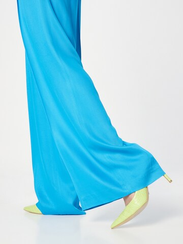 HUGO Široke hlačnice Hlače z naborki 'Haniana' | modra barva