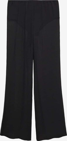 Wide Leg Pantalon 'Vincent' MANGO en noir : devant