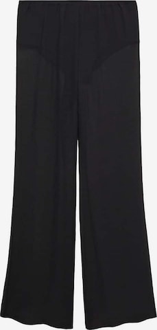 Wide Leg Pantalon 'Vincent' MANGO en noir : devant