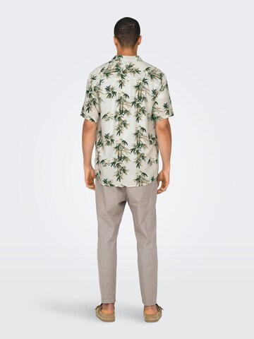 Coupe regular Chemise 'BOLD' Only & Sons en blanc