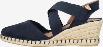 VERBENAS Slingpumps 'Mila' in Blauw: voorkant