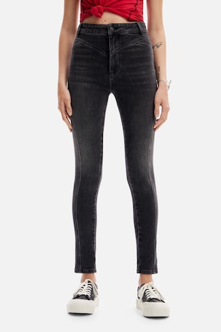 Desigual Slimfit Jeans in Zwart: voorkant