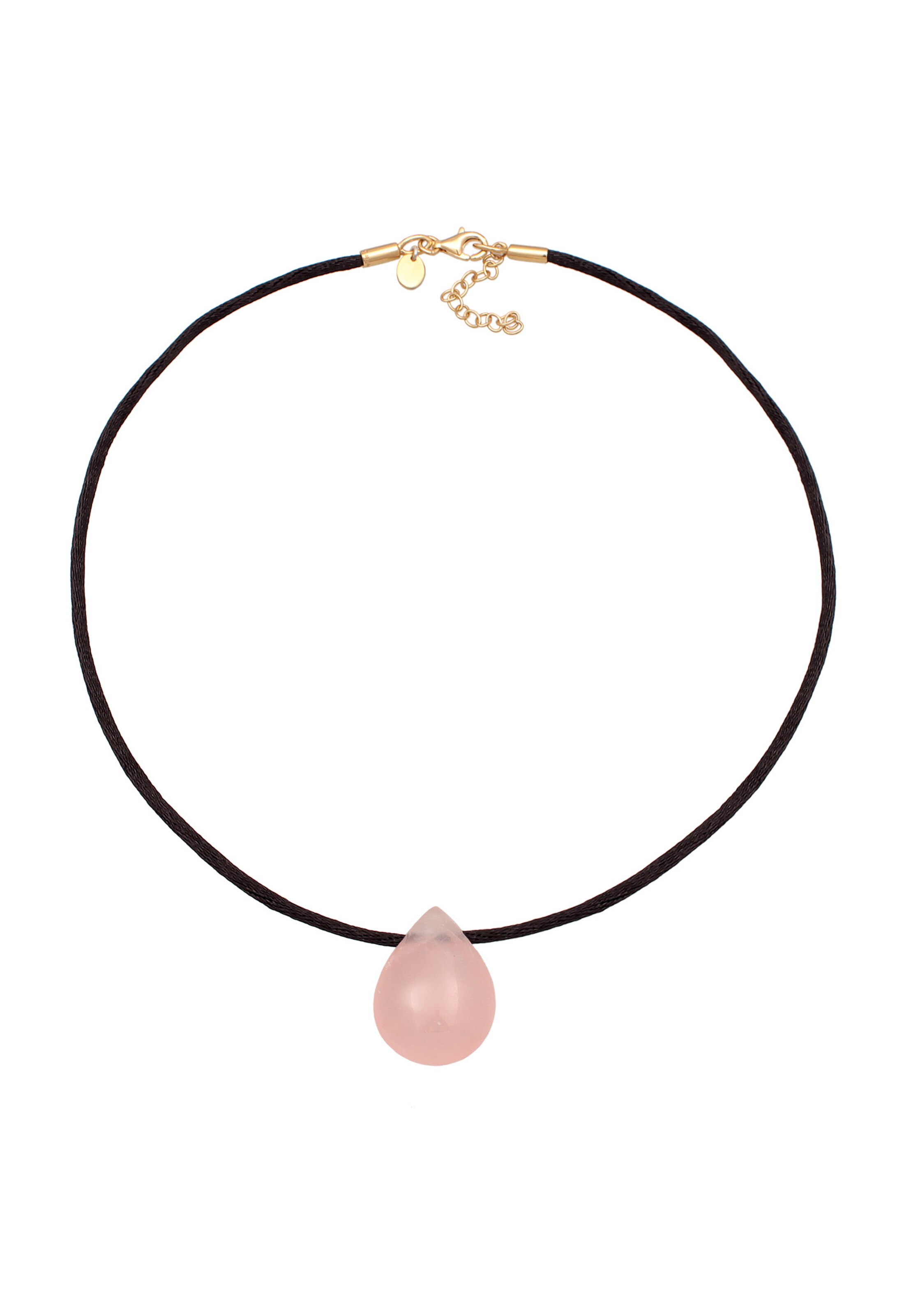 ELLI PREMIUM Ketting 'Tropfen' in Zwart: voorkant