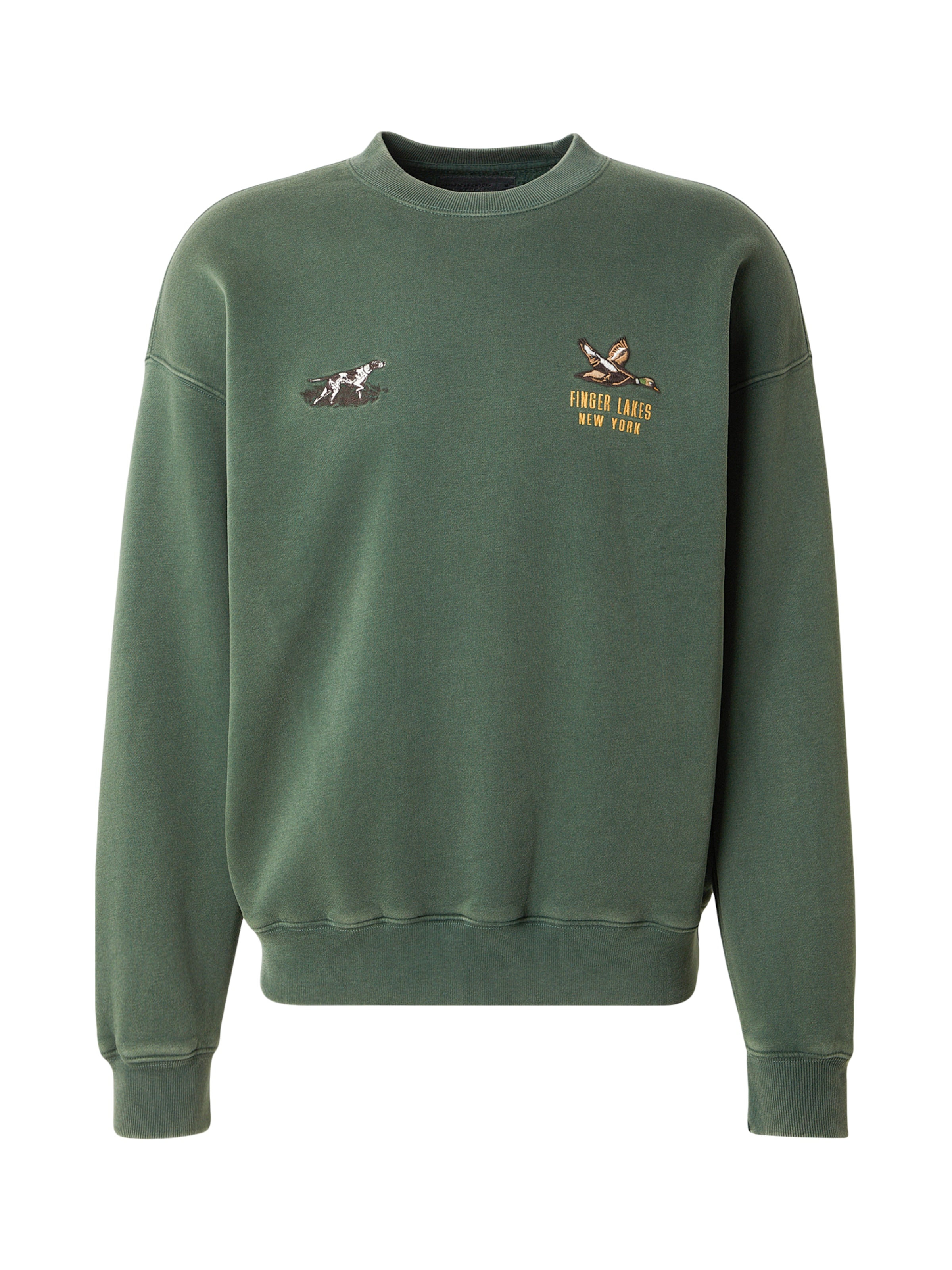 Abercrombie & Fitch Sweat-shirt 'COUNTRYSIDE' en jaune d'or / anthracite / vert / blanc, Vue avec produit