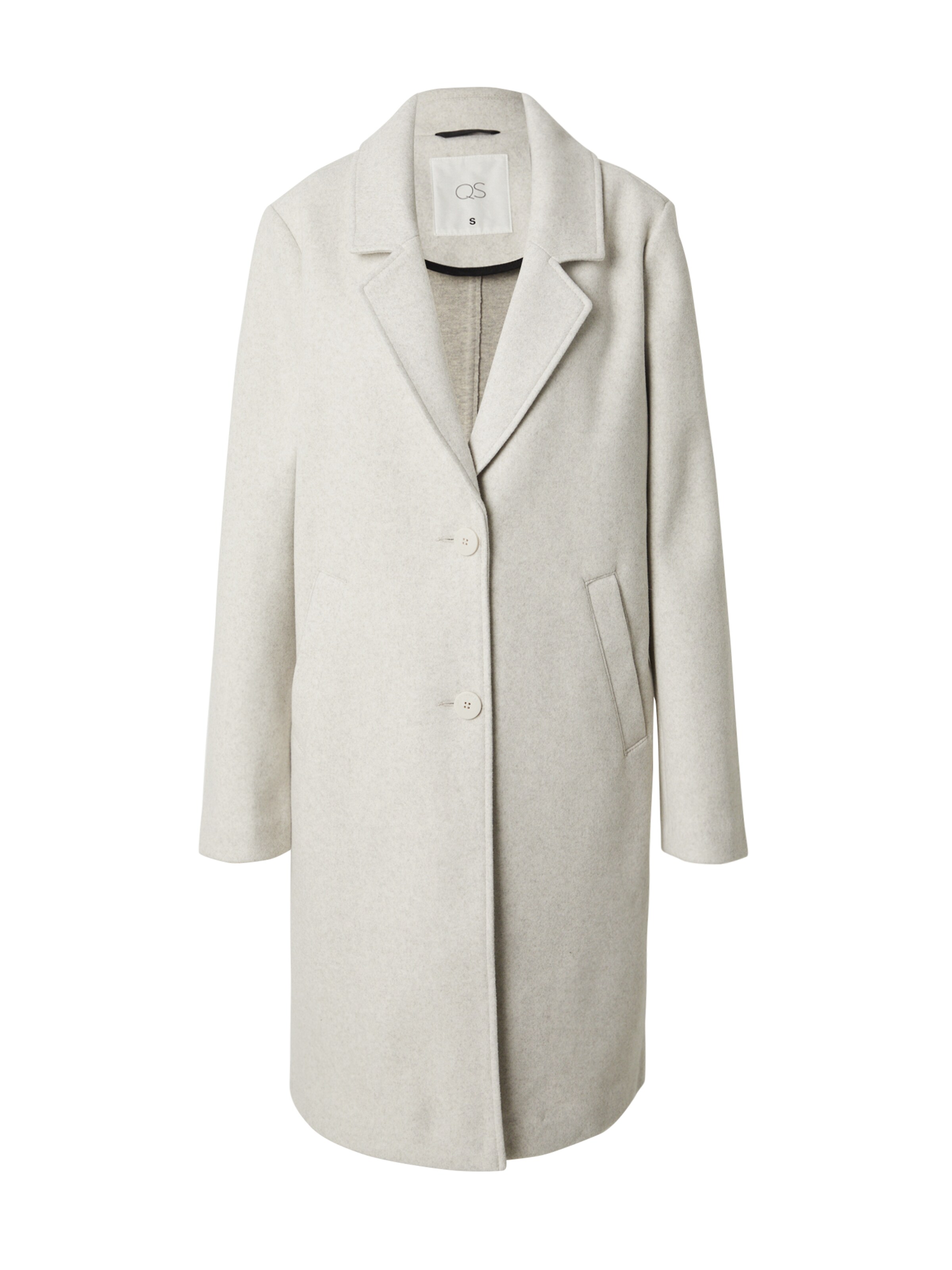 bēšs QS Starpsezonu mētelis: no priekšpuses