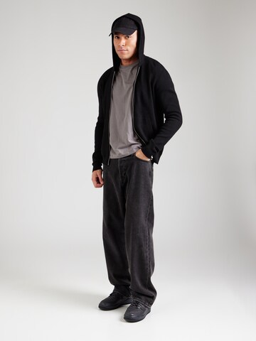 JACK & JONES Knit cardigan 'JCOCALEB' in Black