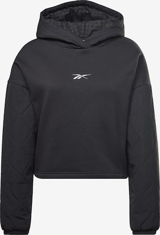 Reebok SportSportska sweater majica - crna boja: prednji dio