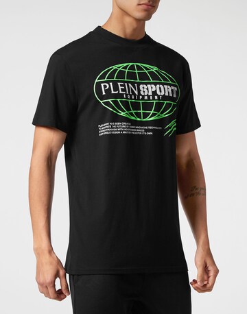 Plein Sport - Camiseta 'Global Express Edition' en negro: frente