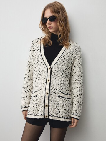 MANGO Knit cardigan 'Jessy' in Beige: front