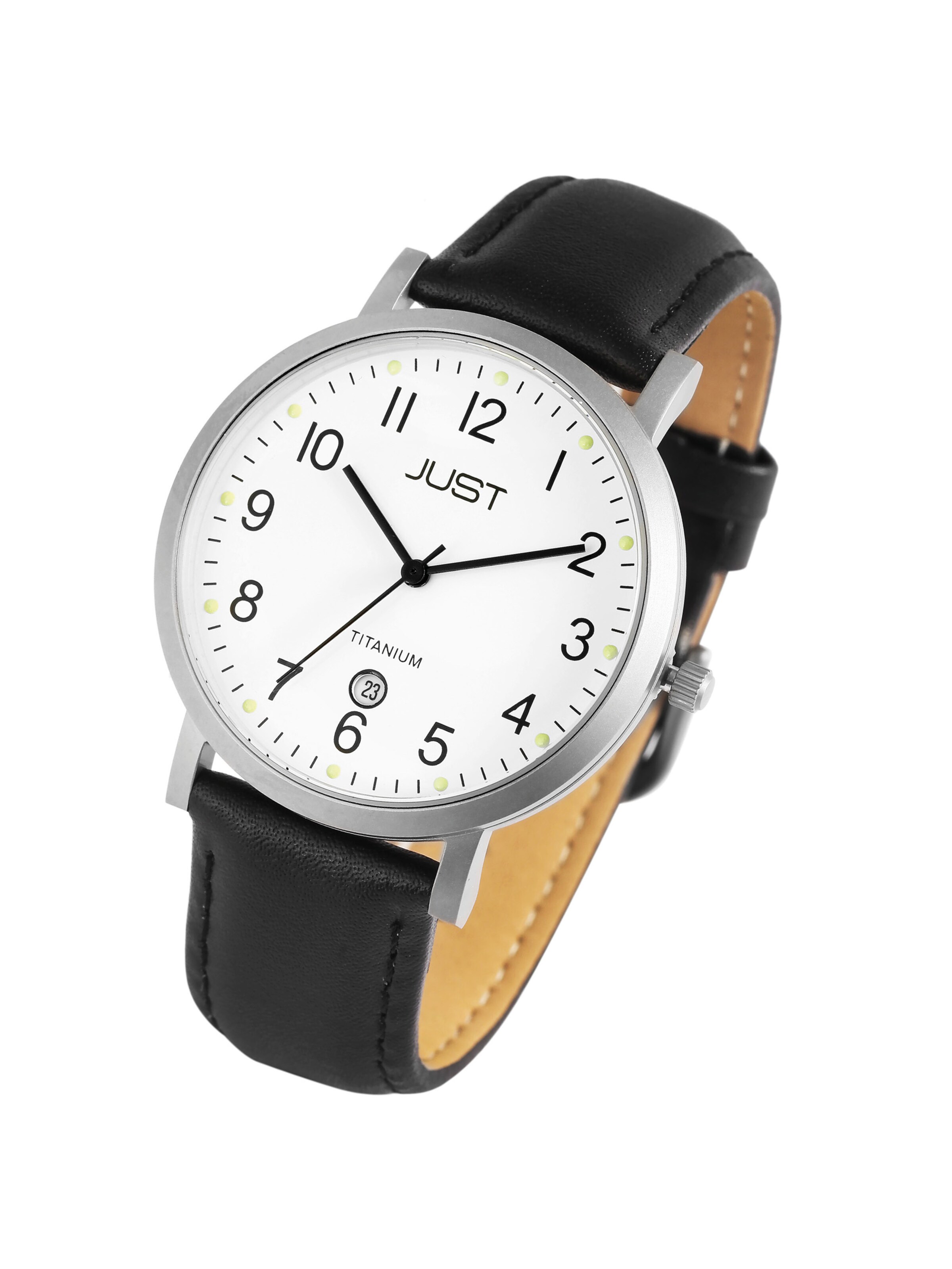 JUST Analog Watch 'Keenan, Datumsanzeige' in Black