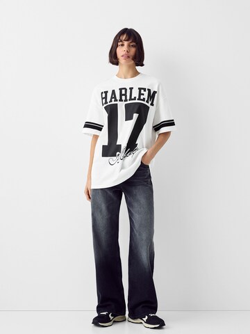 Bershka T-Shirt in Weiß