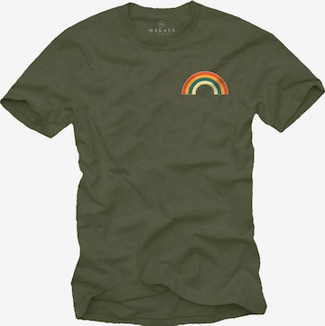 MAKAYA Shirt 'Rainbow' in Green: front