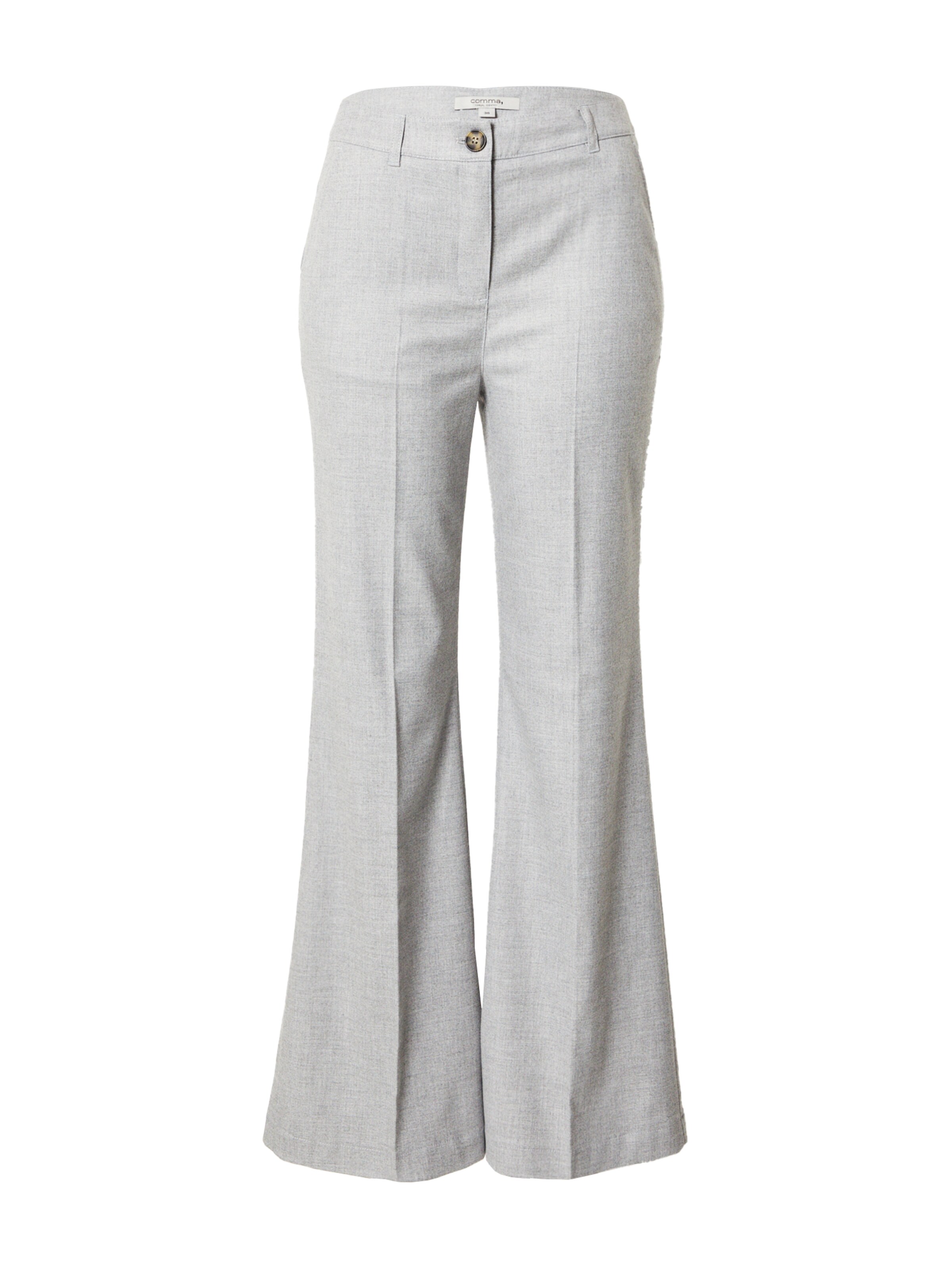 Bootcut Pantalon à plis comma casual identity en gris : devant