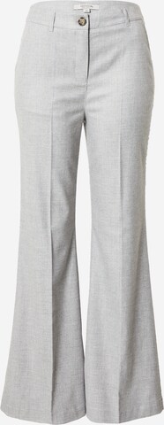 comma casual identity Boot cut Trousers with creases in Grey: front