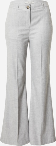 comma casual identity Boot cut Pleated Pants in Grey: front