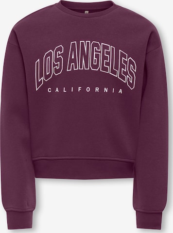 ONLY Sweatshirt in Purple: front