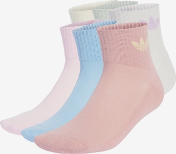 ADIDAS ORIGINALS Къси чорапи 'Mid Ankle 6 Pairs' в бежово: отпред