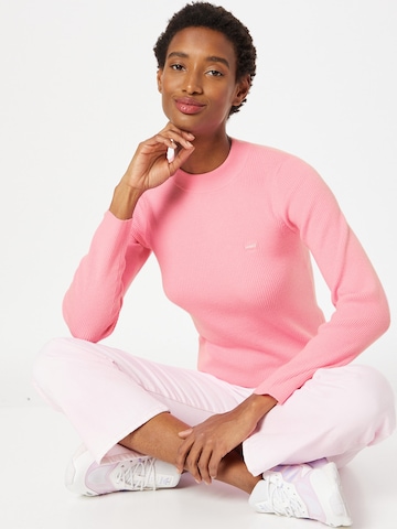 LEVI'S ® Sweater 'Crew Rib Sweater' in Pink