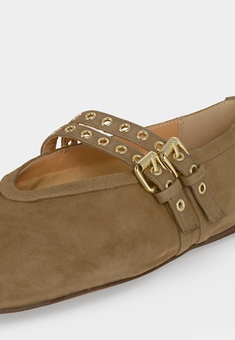 STEVE MADDEN Ballerina met riempjes 'Lydia' in Bruin