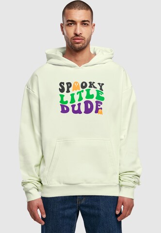 Merchcode Sweatshirt 'Halloween - Spooky Little Dude' in Grün: Vorderseite