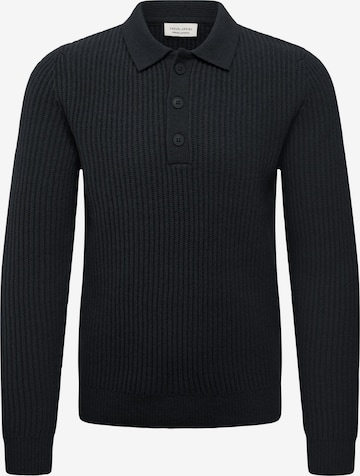Casual Friday Strickjacke 'CFAlek Knit' in Schwarz: Vorderseite