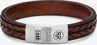 Rebel & Rose Armband in braun / silber, Produktansicht