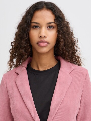 ICHI Blazer ' IHKATE CORDUROY BL2 ' in Pink