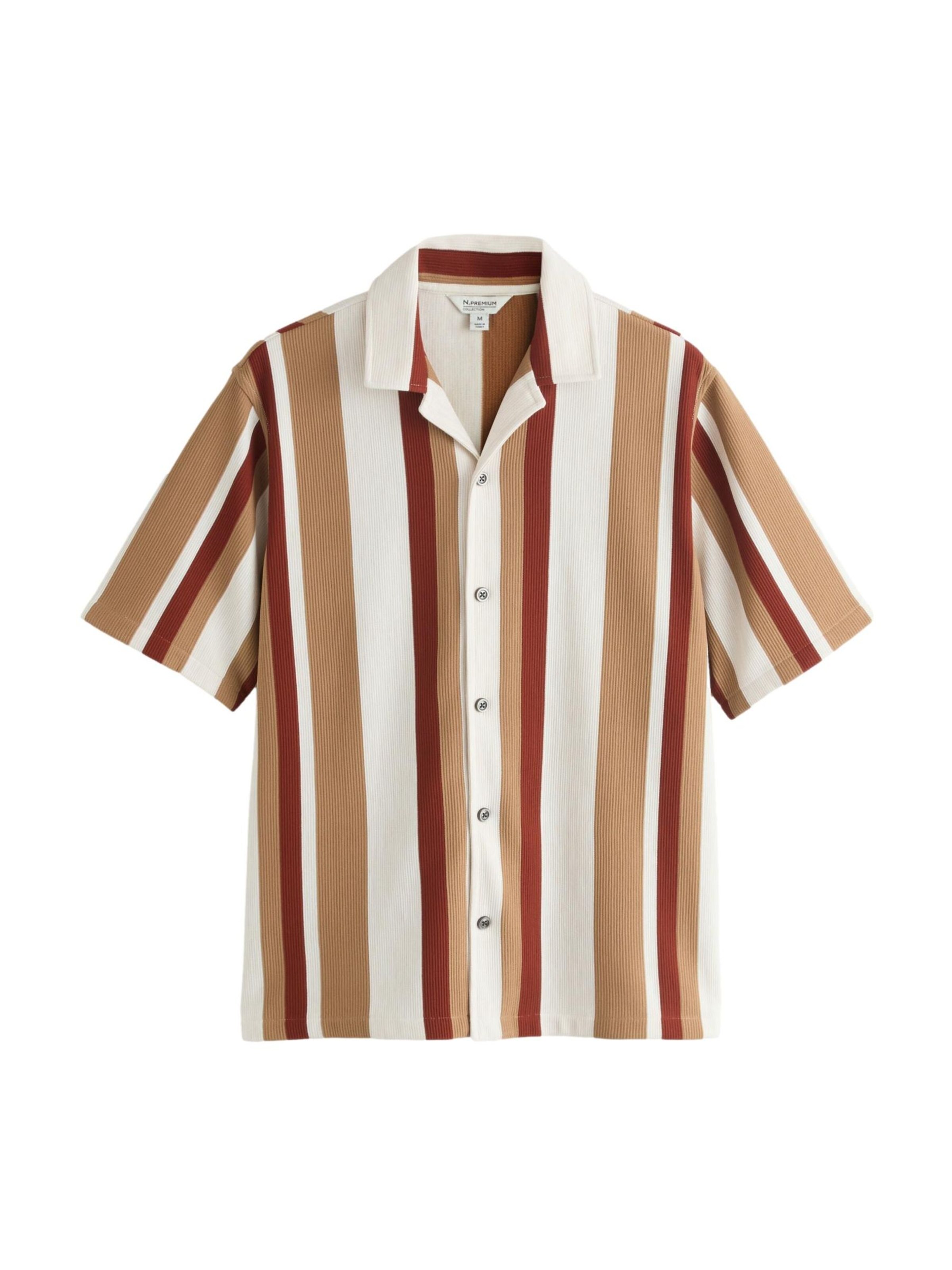 Next Chemise en rouille / noisette / blanc cassé, Vue avec produit