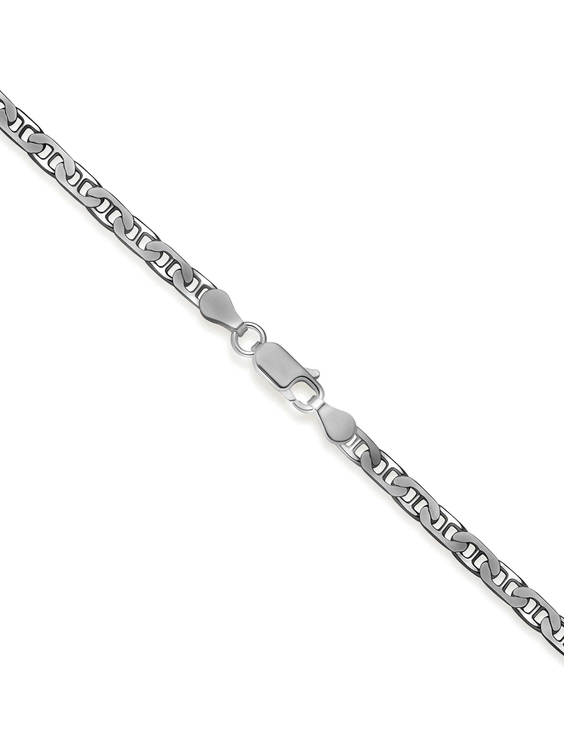 NTHIRTYTHREE Necklace 'Silberkette 925 Sterling Silber Traversino Stil Echtsilber 45cm-60cm Halskette - Bestpreis - Damen Herren mit Schmuckbox - Sale 31.08.2026' in Silver: front