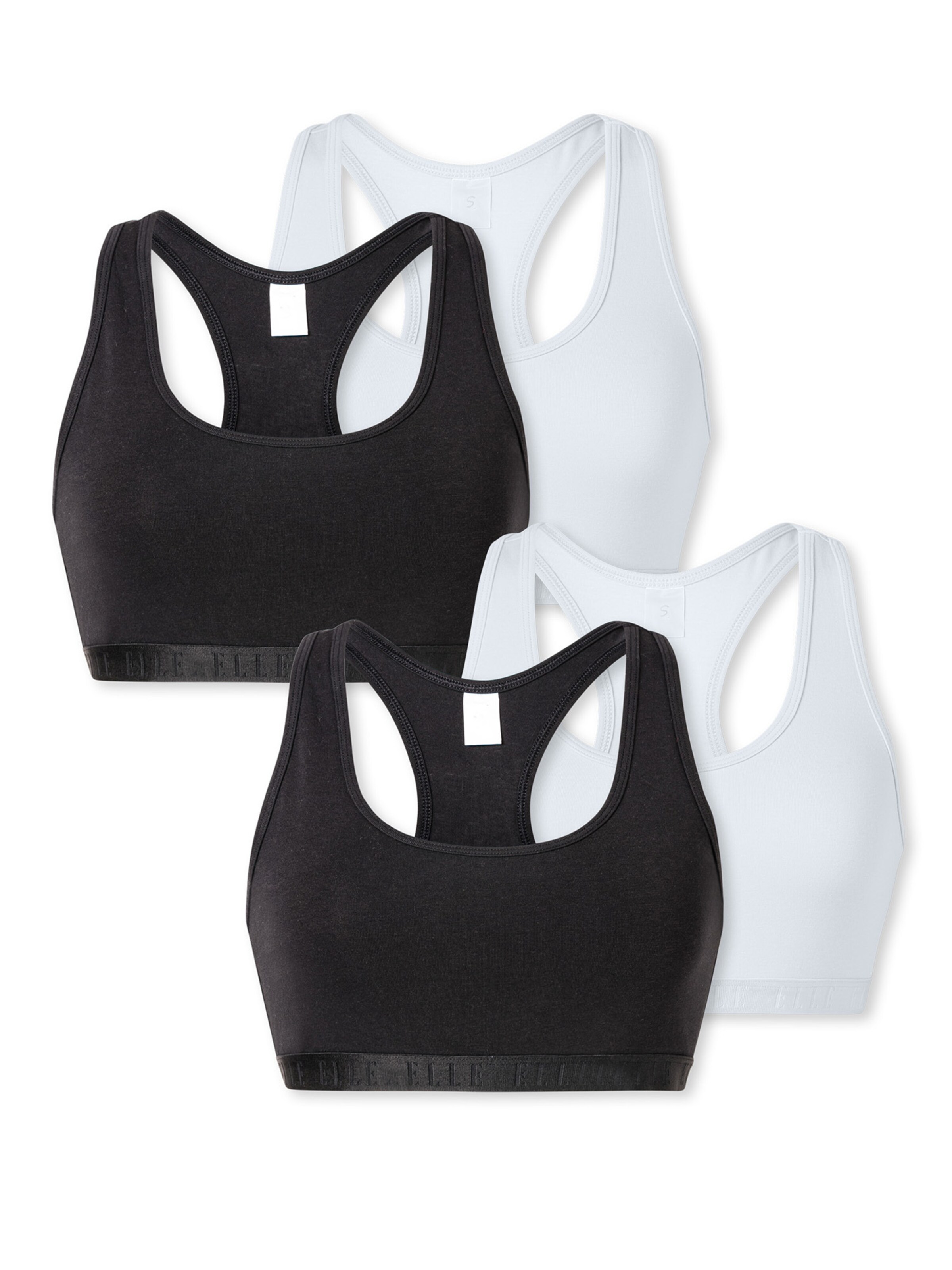 ELLE Bralette Bra ' ELLE SUPER SOFT ' in Black: front