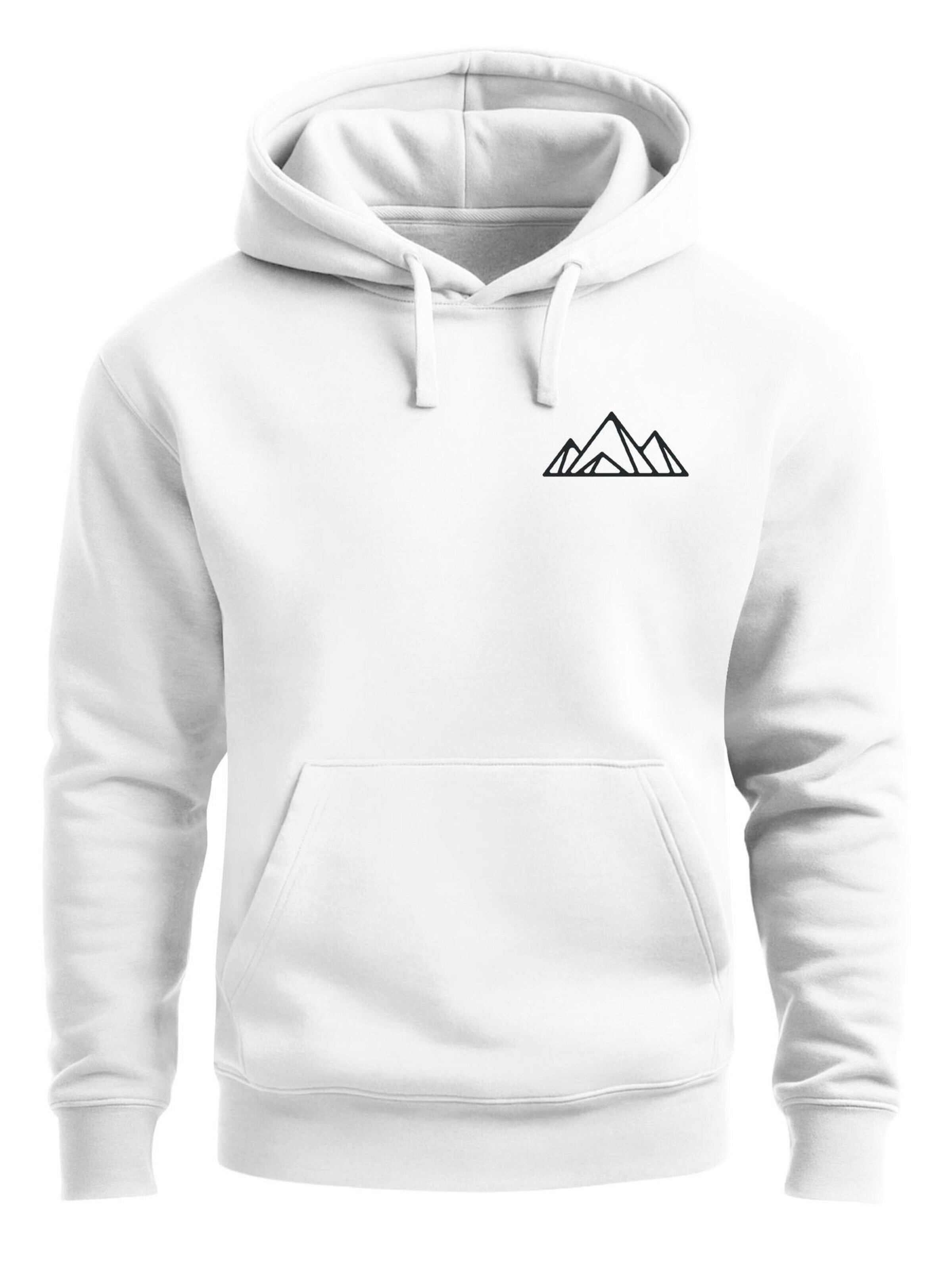 Neverless Sweatshirt 'Berg Polygon' in White: front