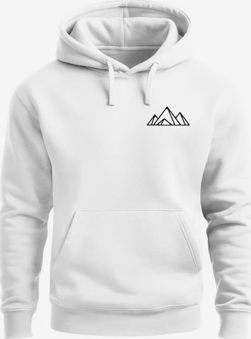 Neverless Sweatshirt 'Berg Polygon' in Weiß: Vorderseite